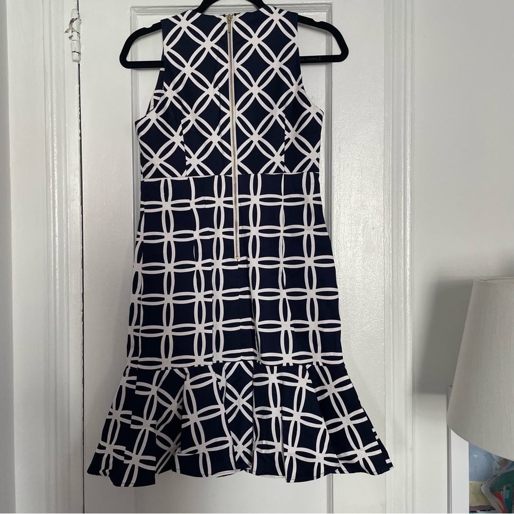 Sara Campbell Geometric Flared Ruffled Dress - Picture 2 of 6